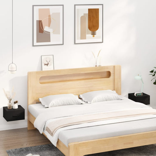 Berkfield Wall-mounted Bedside Cabinets 2 pcs Black 35x35x20 cm