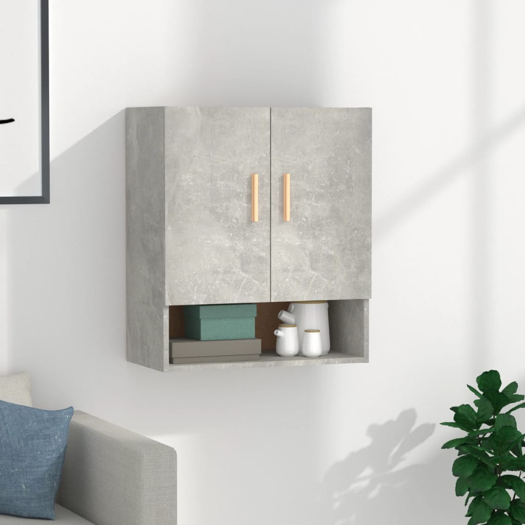 Berkfield Wall Cabinet Concrete Grey 60x31x70 cm Engineered Wood
