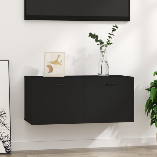 Berkfield Wall Cabinet Black 80x35x36,5 cm Engineered Wood