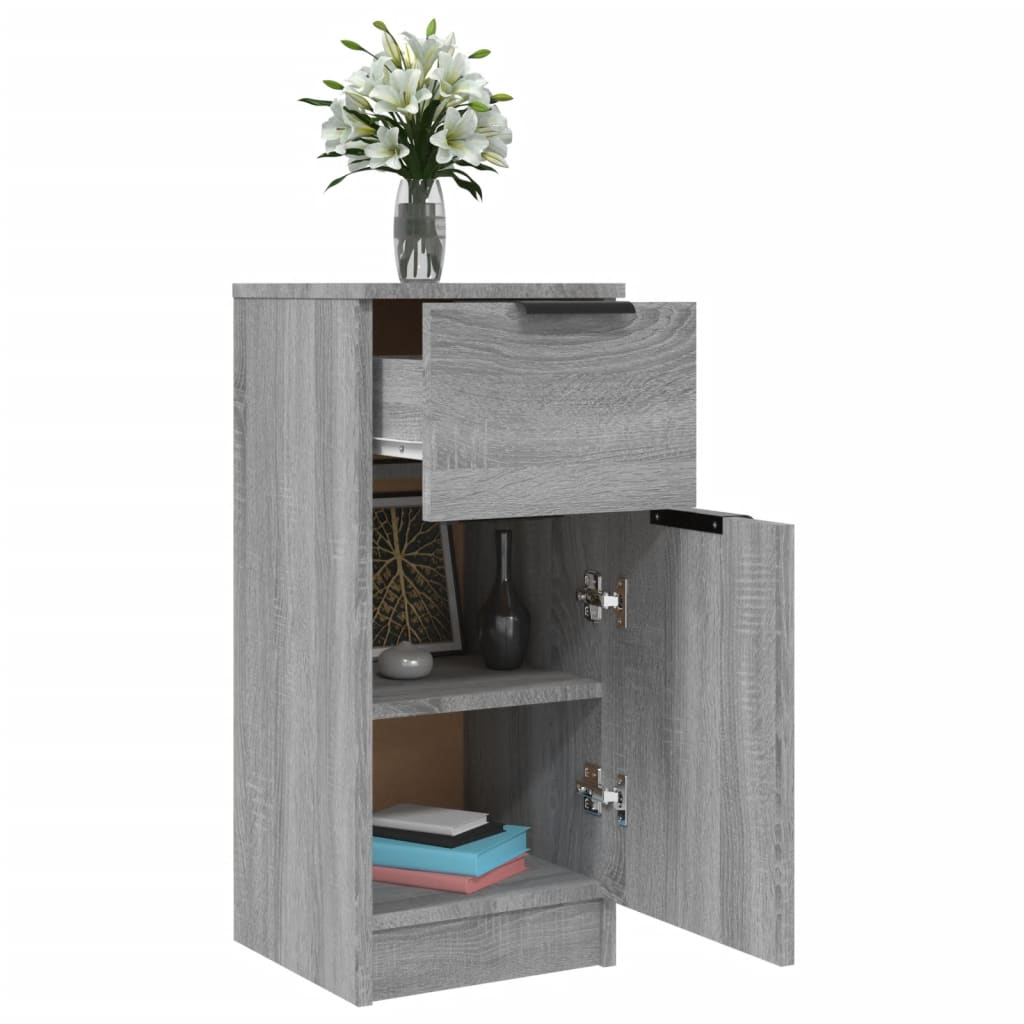 Berkfield Sideboards 2 pcs Grey Sonoma 30x30x70 cm Engineered Wood