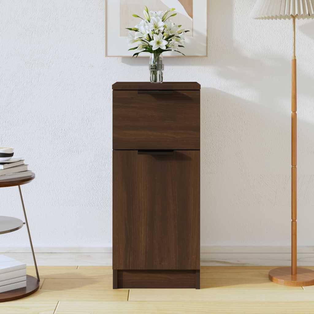 Berkfield Sideboard Brown Oak 30x30x70 cm Engineered Wood