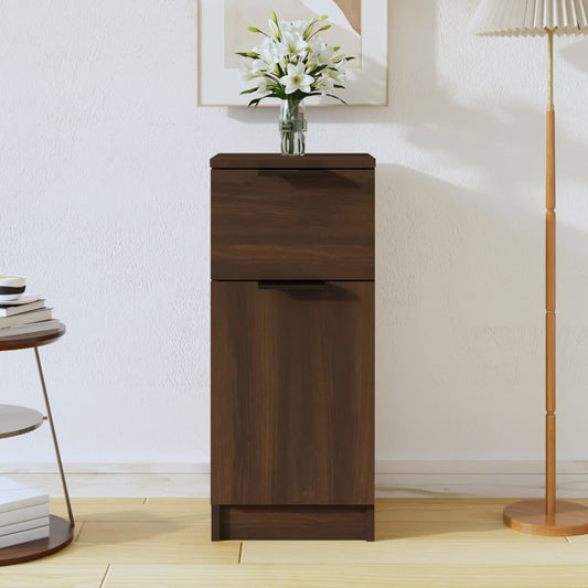 Berkfield Sideboard Brown Oak 30x30x70 cm Engineered Wood