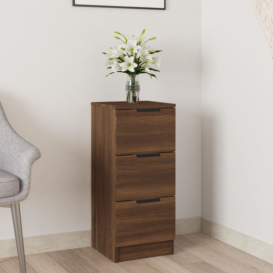 Berkfield Sideboard Brown Oak 30x30x70 cm Engineered Wood