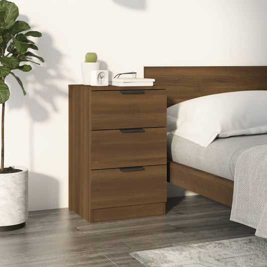 Berkfield Bedside Cabinet Brown Oak 40x36x65 cm