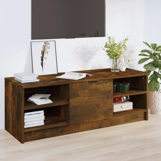 Berkfield TV Cabinet Smoked Oak 102x35.5x36.5 cm Engineered Wood