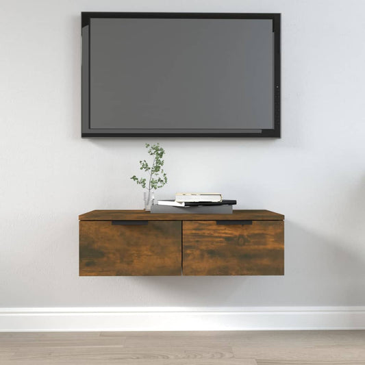 Berkfield Wall Cabinet Smoked Oak 68x30x20 cm Engineered Wood
