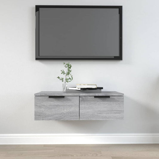 Berkfield Wall Cabinet Grey Sonoma 68x30x20 cm Engineered Wood