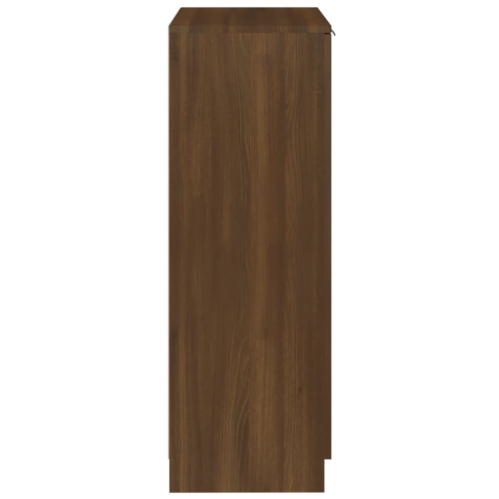 Berkfield Shoe Cabinet Brown Oak 59x35x100 cm Engineered Wood