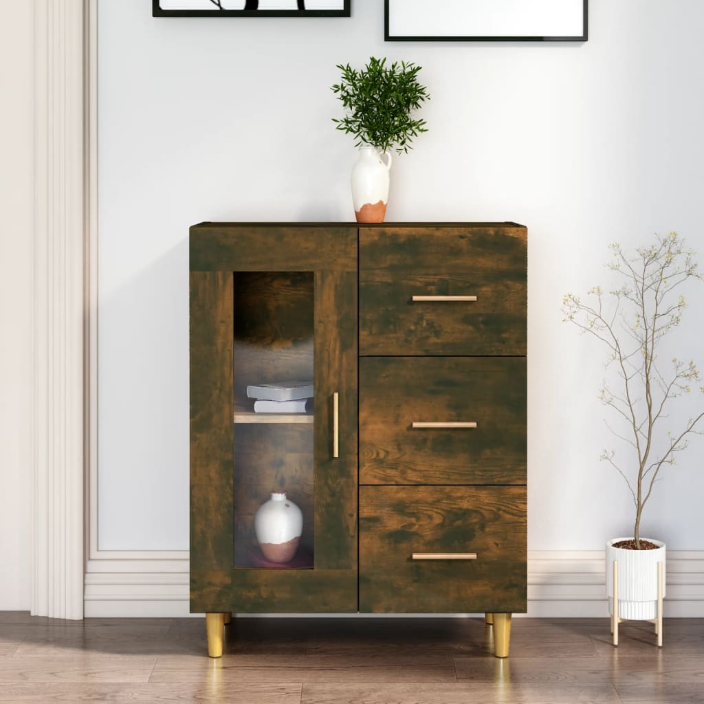 Berkfield Sideboard Smoked Oak 69,5x34x90 cm Engineered Wood