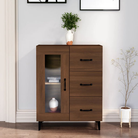 Berkfield Sideboard Brown Oak 69.5x34x90 cm Engineered Wood