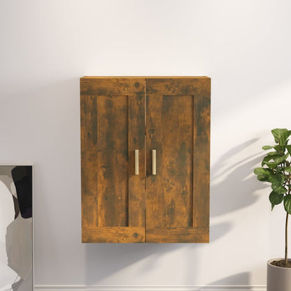 Berkfield Wall Cabinet Smoked Oak 69.5x32.5x90 cm Engineered Wood