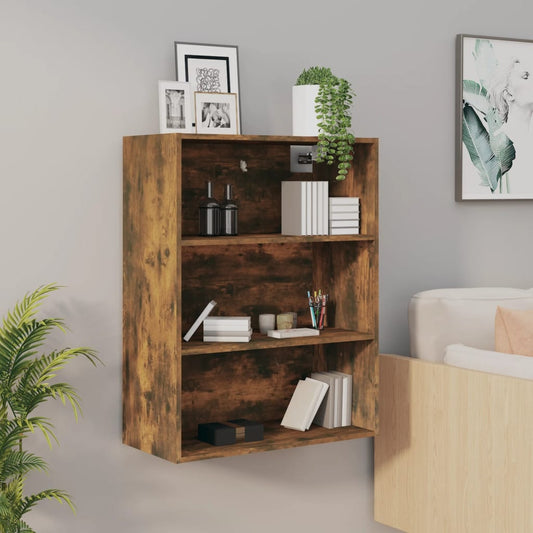 Berkfield Hanging Wall Cabinet Smoked Oak 69.5x32.5x90 cm