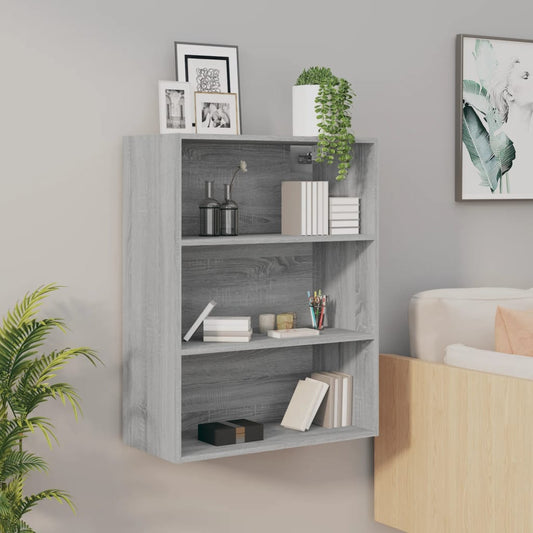 Berkfield Hanging Wall Cabinet Grey Sonoma 69.5x32.5x90 cm