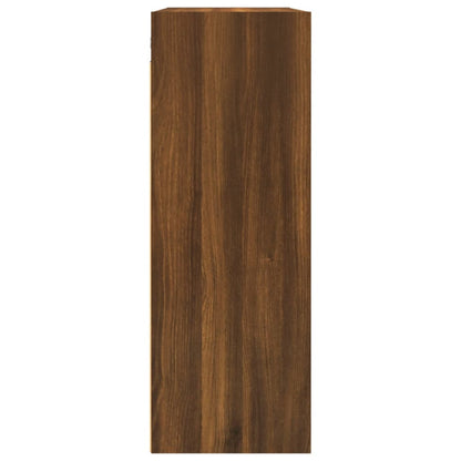Berkfield Hanging Wall Cabinet Brown Oak 69.5x32.5x90 cm