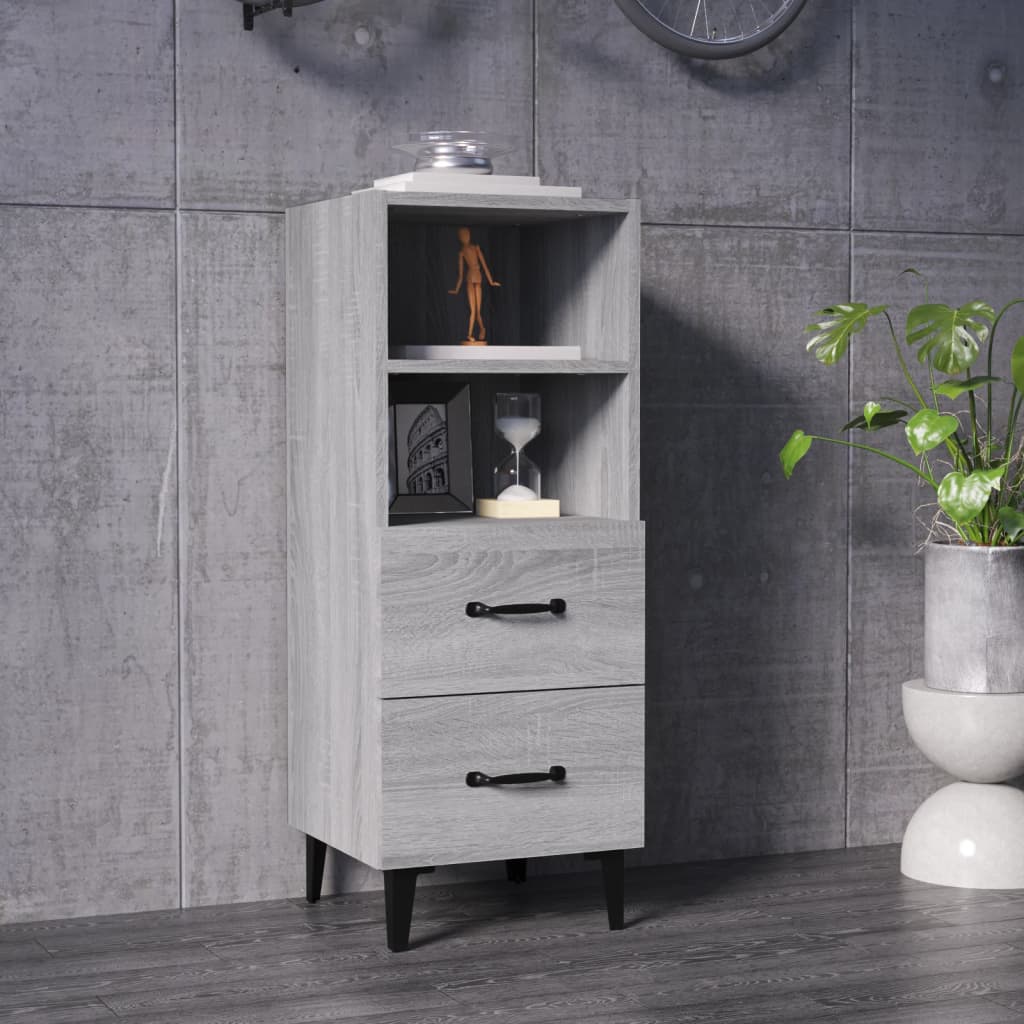 Berkfield Sideboard Grey Sonoma 34.5x34x90 cm Engineered Wood