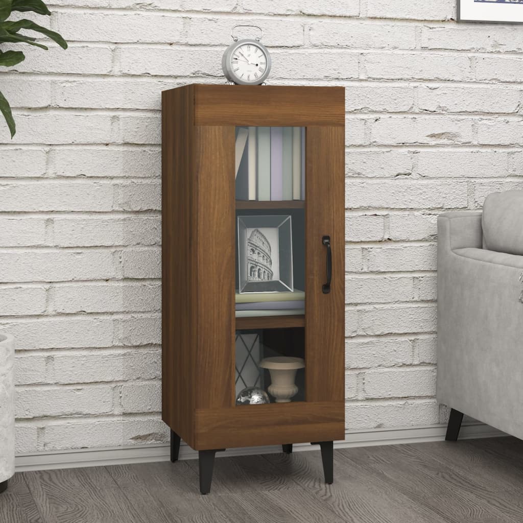 Berkfield Sideboard Brown Oak 34.5x34x90 cm Engineered Wood