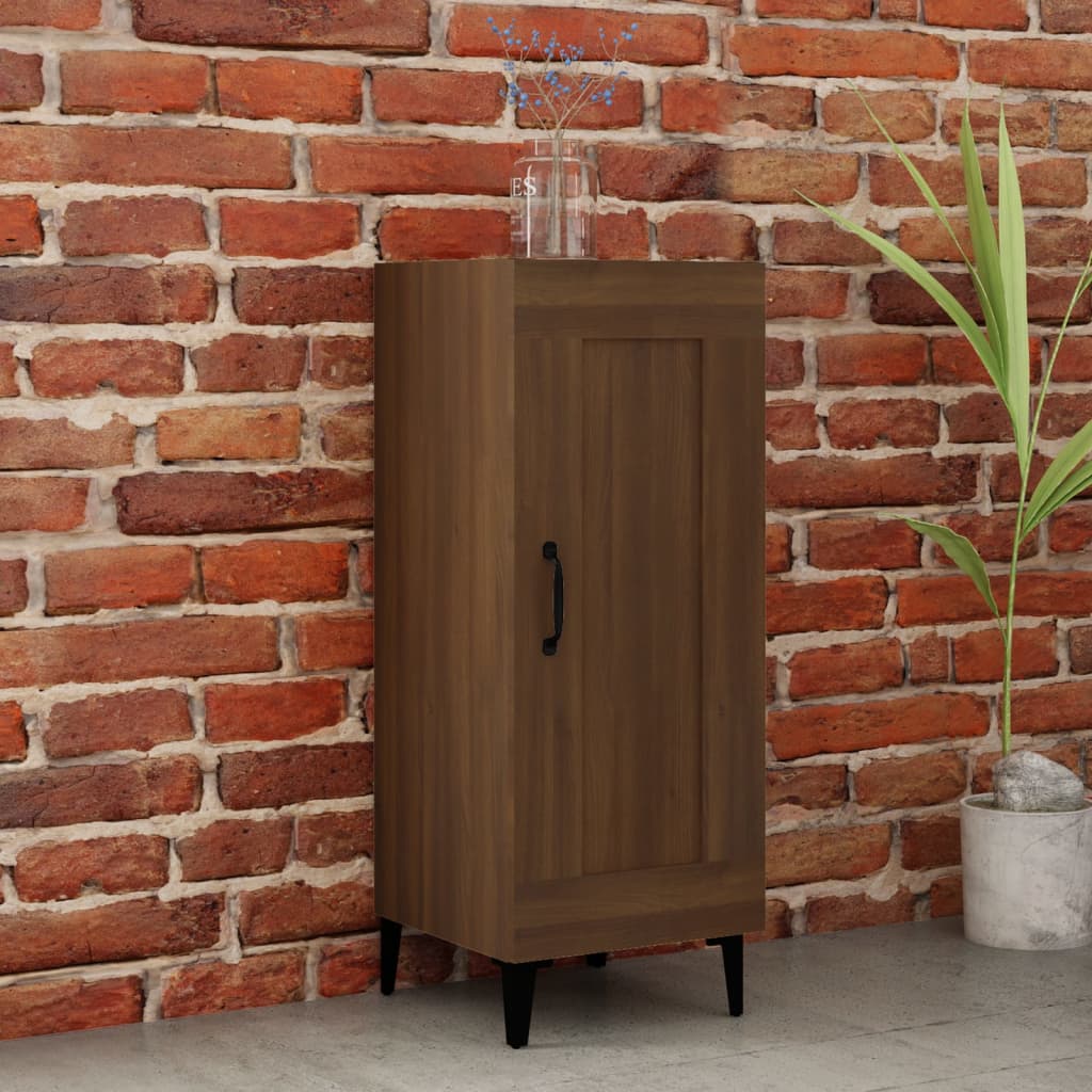 Berkfield Sideboard Brown Oak 34.5x34x90 cm Engineered Wood