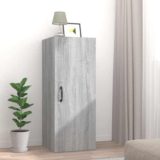 Berkfield Hanging Wall Cabinet Grey Sonoma 34.5x34x90 cm Engineered Wood