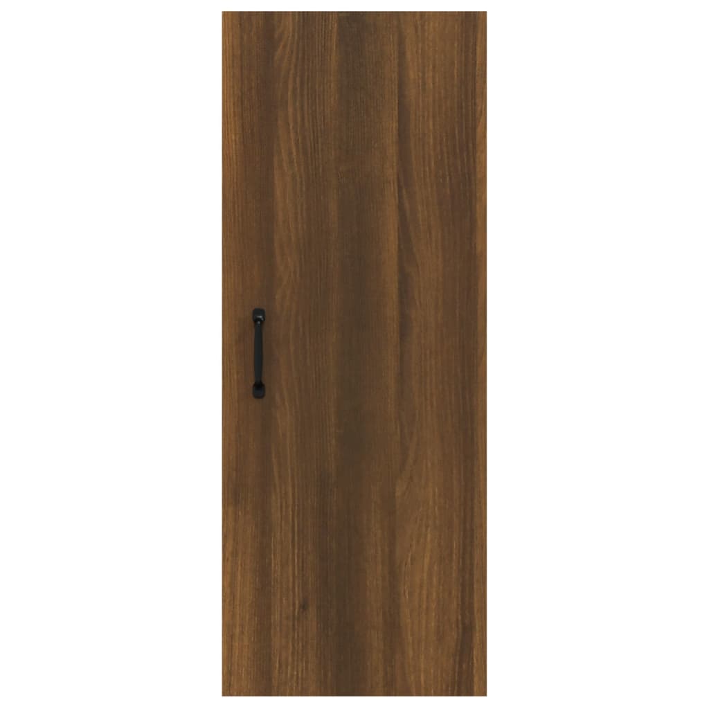 Berkfield Hanging Wall Cabinet Brown Oak 34.5x34x90 cm Engineered Wood