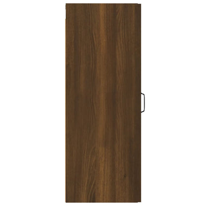 Berkfield Hanging Wall Cabinet Brown Oak 34.5x34x90 cm Engineered Wood