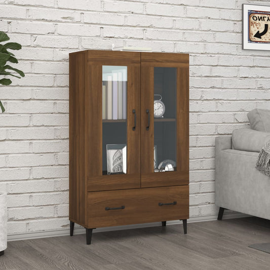 Berkfield Highboard Brown Oak 70x31x115 cm Engineered Wood