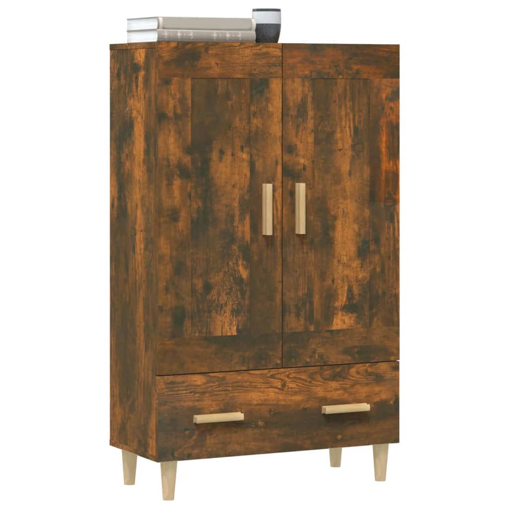 Berkfield Highboard Smoked Oak 70x31x115 cm Engineered Wood