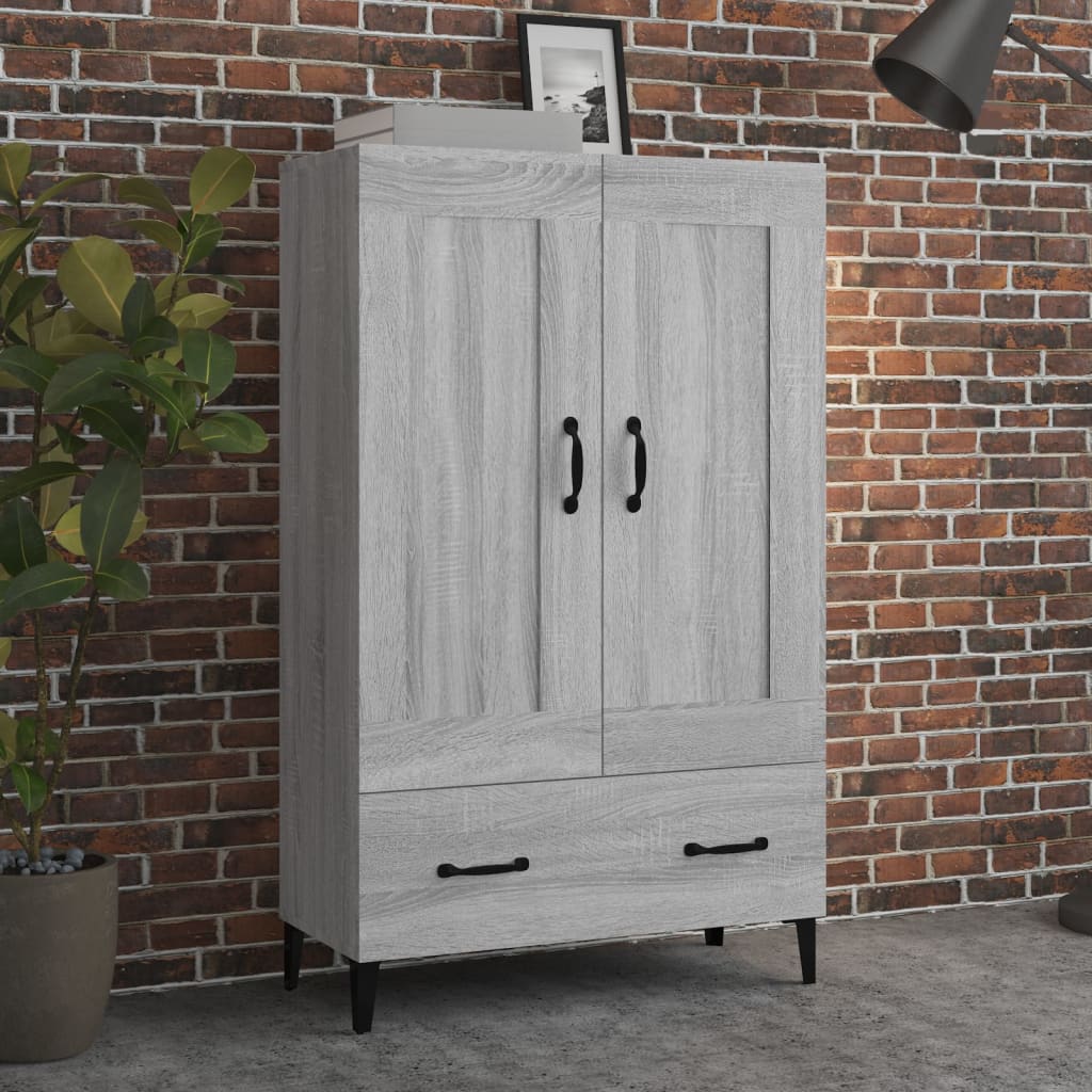 Berkfield Highboard Grey Sonoma 70x31x115 cm Engineered Wood