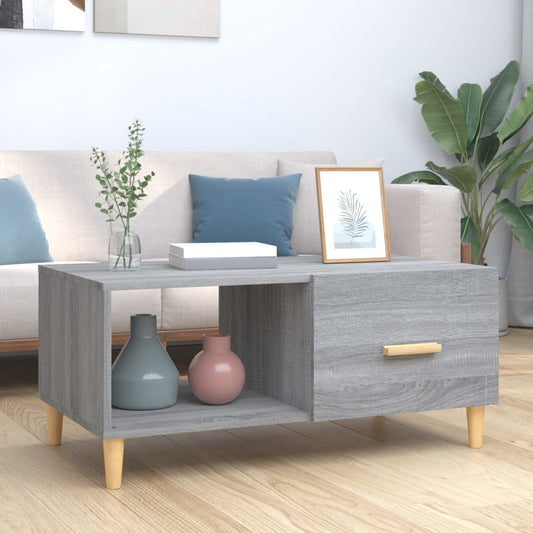 Berkfield Coffee Table Grey Sonoma 89,5x50x40 cm Engineered Wood