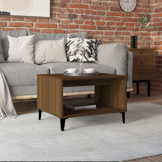 Berkfield Coffee Table Brown Oak 60x50x40 cm Engineered Wood