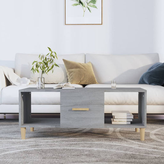 Berkfield Coffee Table Grey Sonoma 102x50x40 cm Engineered Wood