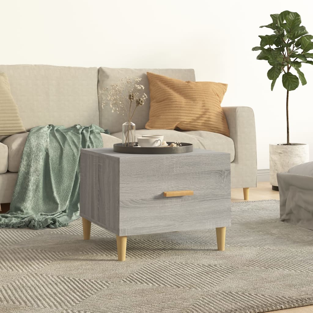 Berkfield Coffee Table Grey Sonoma 50x50x40 cm Engineered Wood