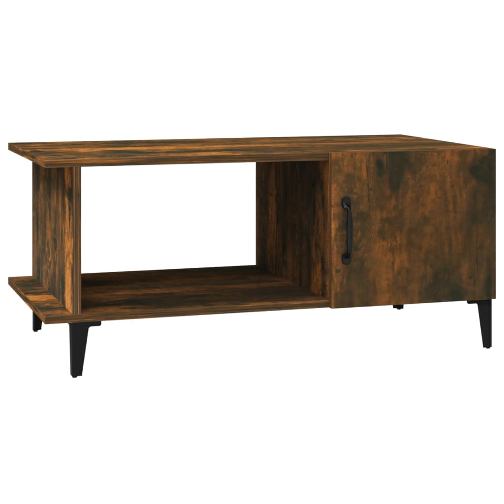 Berkfield Coffee Table Smoked Oak 90x50x40 cm Engineered Wood