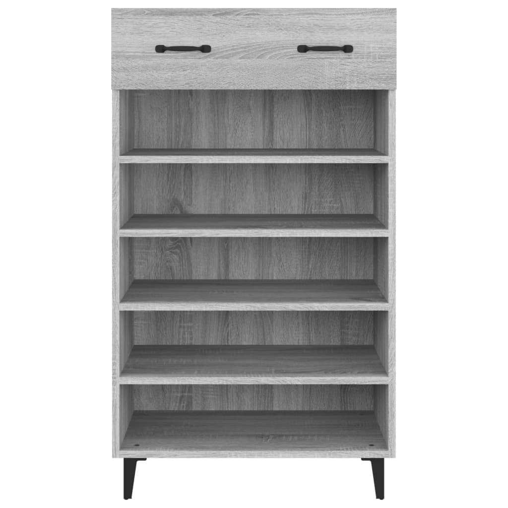 Berkfield Shoe Cabinet Grey Sonoma 60x35x105 cm Engineered Wood