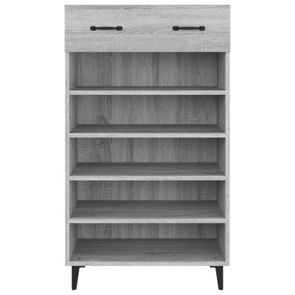 Berkfield Shoe Cabinet Grey Sonoma 60x35x105 cm Engineered Wood