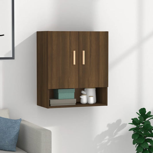 Berkfield Wall Cabinet Brown Oak 60x31x70 cm Engineered Wood
