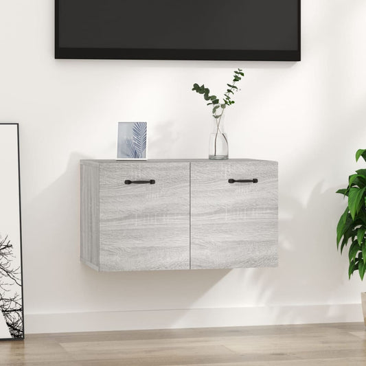 Berkfield Wall Cabinet Grey Sonoma 60x36.5x35 cm Engineered Wood