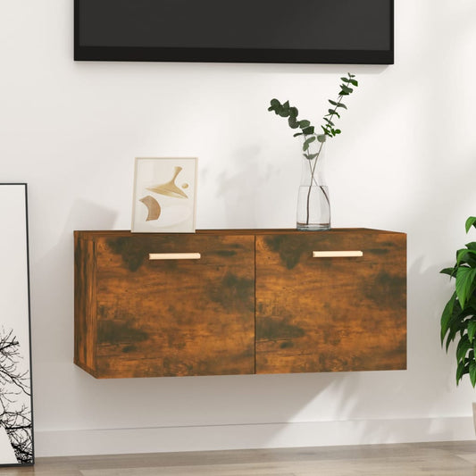 Berkfield Wall Cabinet Smoked Oak 80x35x36.5 cm Engineered Wood