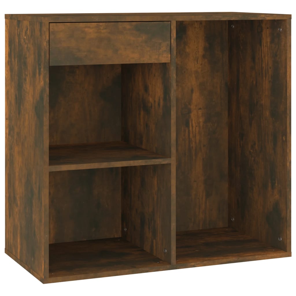 Berkfield Cosmetic Cabinet Smoked Oak 80x40x75 cm Engineered Wood