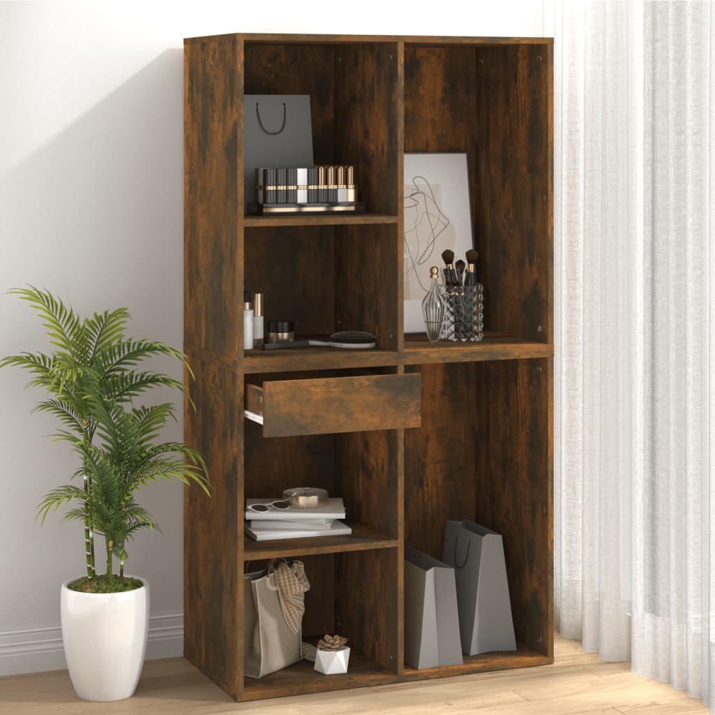 Berkfield Cosmetic Cabinet Smoked Oak 80x40x75 cm Engineered Wood
