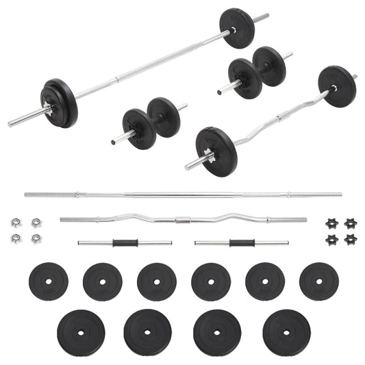 Berkfield Barbell and Dumbbell Set 30 kg