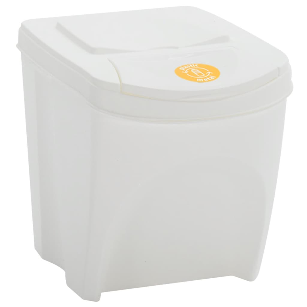 Berkfield Stackable Garbage Bin Boxes 4 pcs White 100 L Polypropylene