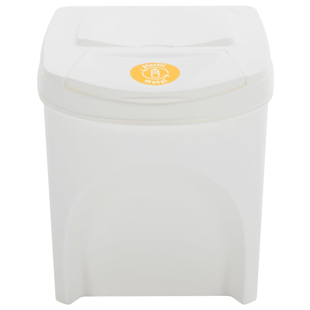 Berkfield Stackable Garbage Bin Boxes 4 pcs White 100 L Polypropylene