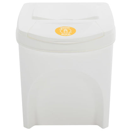 Berkfield Stackable Garbage Bin Boxes 4 pcs White 100 L Polypropylene