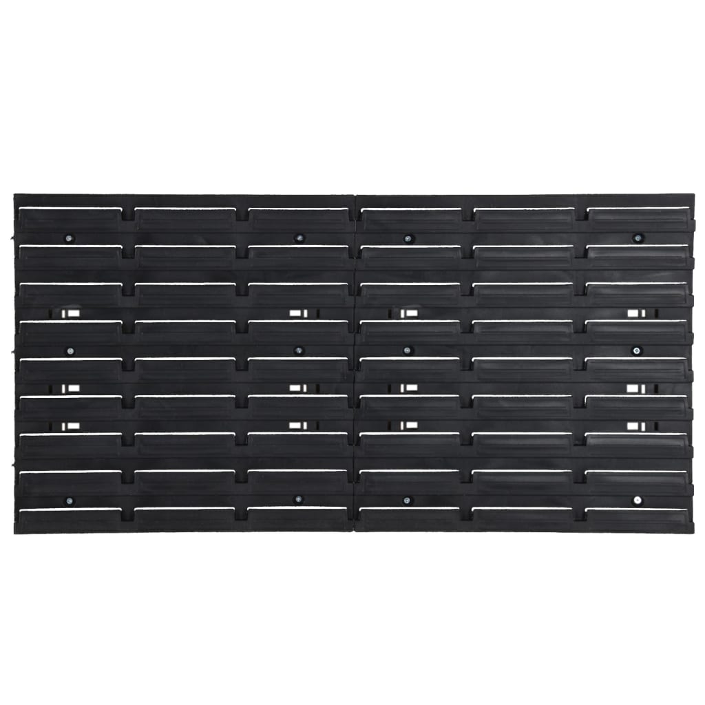 Berkfield 30 Piece Workshop Shelf Set Red and Black 77x39cm Polypropylene