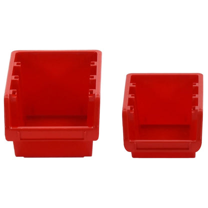 Berkfield 30 Piece Workshop Shelf Set Red and Black 77x39cm Polypropylene