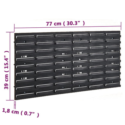 Berkfield 30 Piece Workshop Shelf Set Red and Black 77x39cm Polypropylene