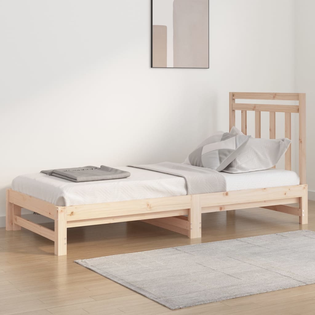 Berkfield Pull-out Day Bed 2x(90x200) cm Solid Wood Pine