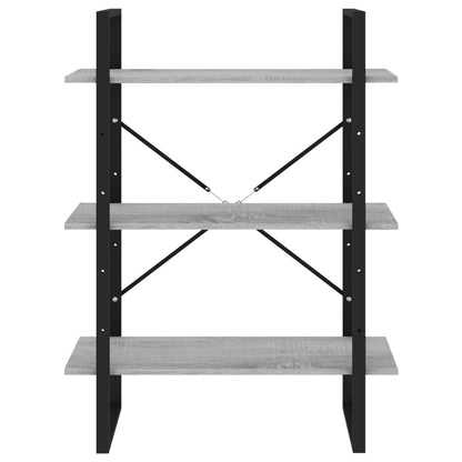 Berkfield 5-Tier Book Cabinet Grey Sonoma 80x30x175 cm Engineered Wood