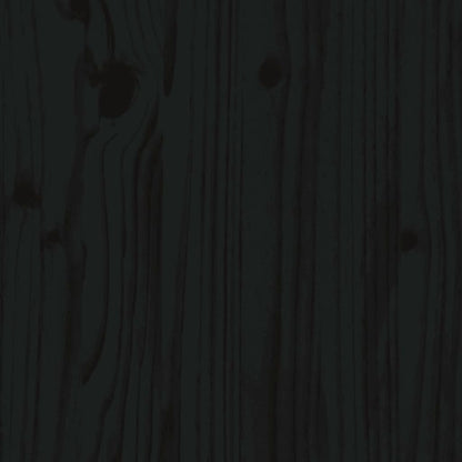 Berkfield Sideboard Black 230x35x80 cm Solid Wood Pine