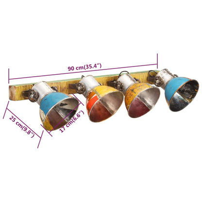 Berkfield Industrial Wall Lamp Multicolour 90x25 cm E27